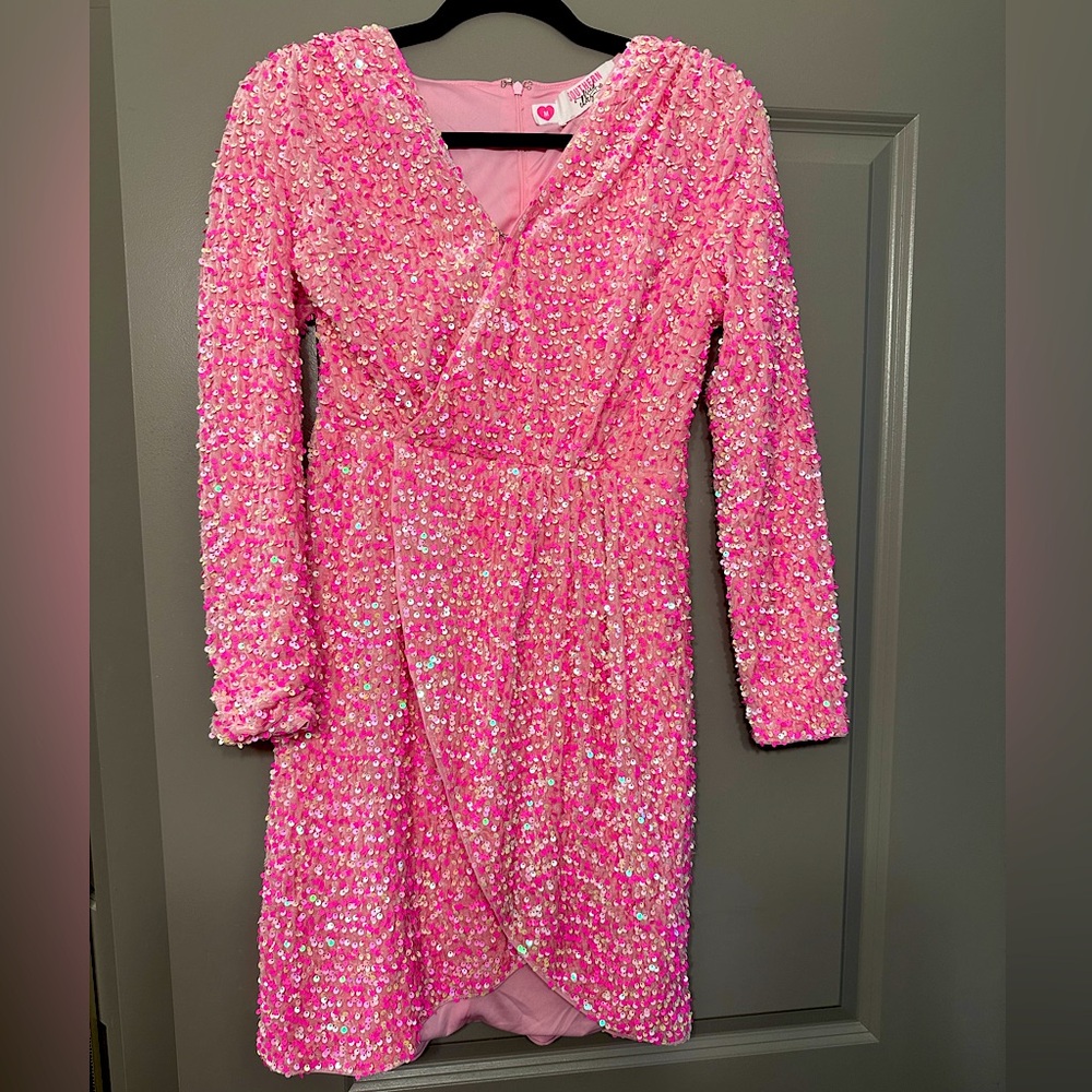 Sequin Pink Dress- Size Medium